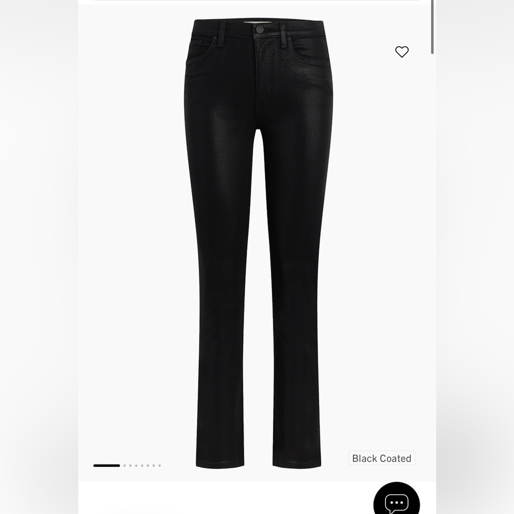 Hudson Jeans Black Coated Straight Leg Jeans